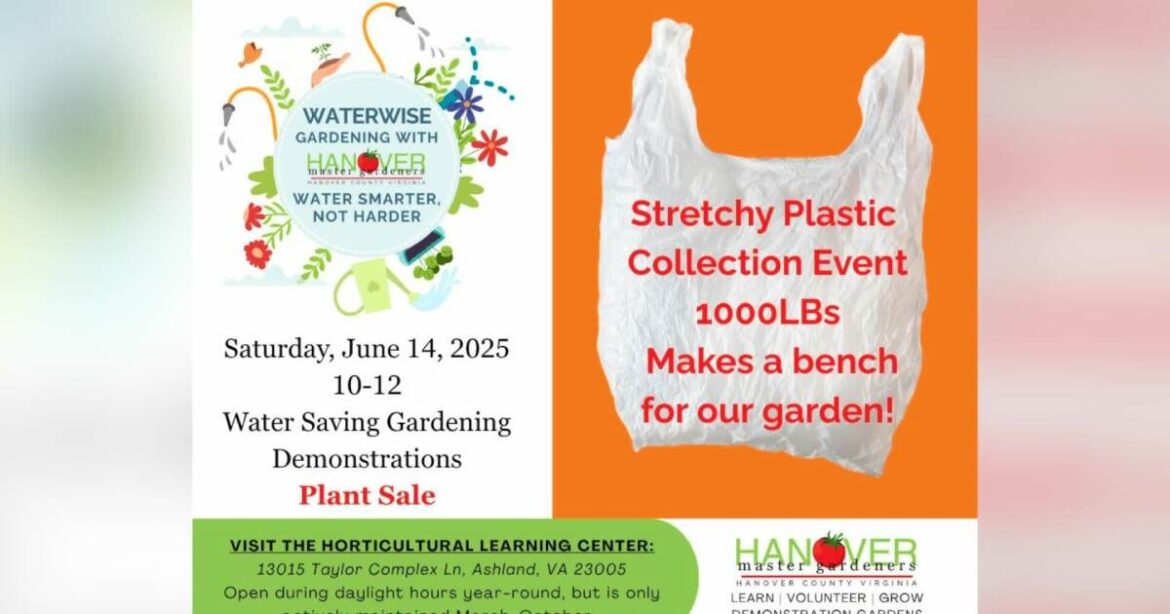 Hanover Master Gardeners collecting plastic bags for recycled bench Hanover Master Gardeners collecting plastic bags for recycled bench