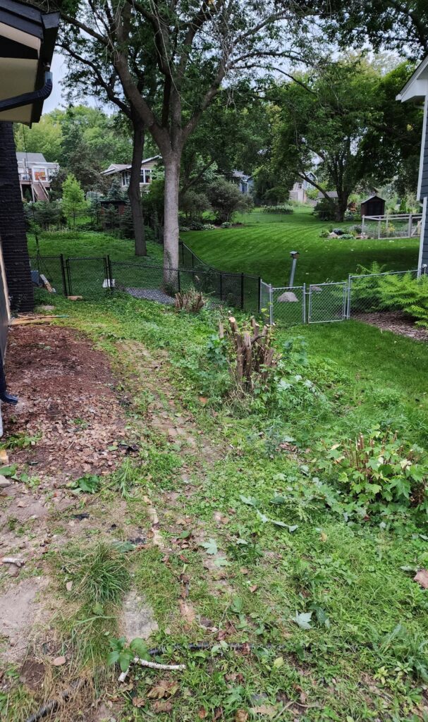 Side yard renovation | before and after Side yard renovation | before and after