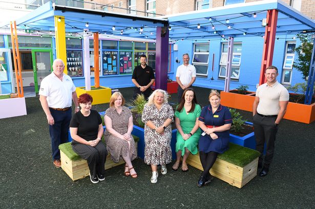 Back L-R: Mark Wellings (UK Electrical), Tim Lewis, David Cotterill (both Inco Contracts) and Myles Weldon (DMW). 
Front L-R: Louise Skyte, Jo Catchpole (both Inco Contracts), Amanda Winwood, Amie Rogers and Kirsty Lewis (all Your RWTC)