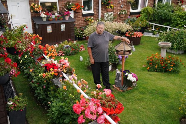 Tony Hewitt in his garden in Ferryhill