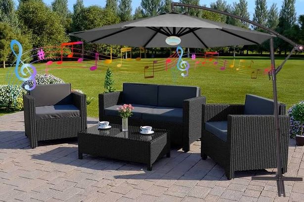 This Banana Parasol with Bluetooth speaker is currently on offer through Wowcher