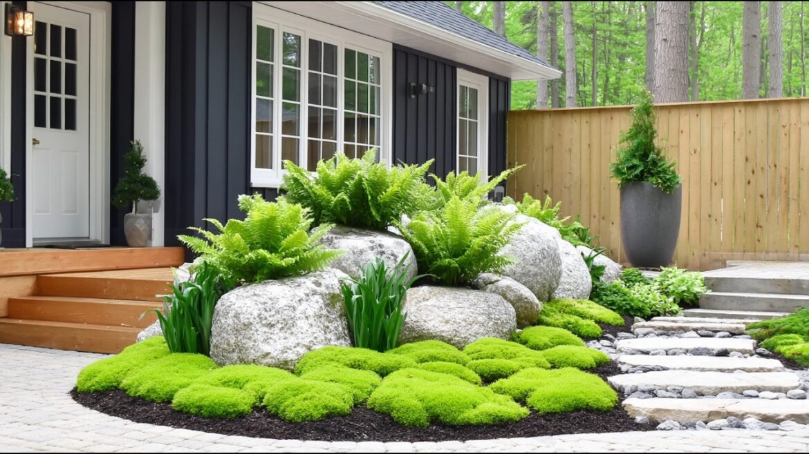 16 Beautiful Stone Lanscaping Ideas for Small Space Front Yard Garden
