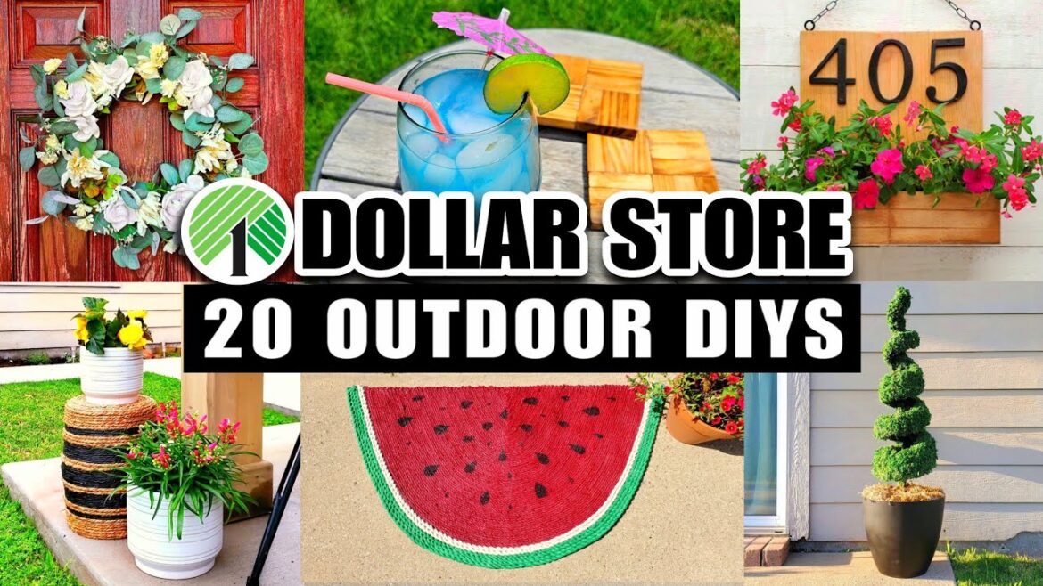 20 Outdoor Patio DIYs Using Dollar Store Supplies!