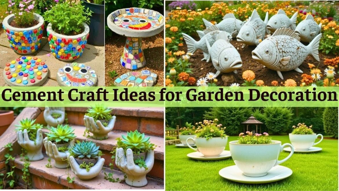 35 Cement Craft Ideas for garden decoration 35 Cement Craft Ideas for garden decoration