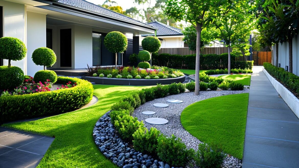 Structured Landscaping Ideas for 2025: Clean Lines in 2025 Front Yard Landscaping