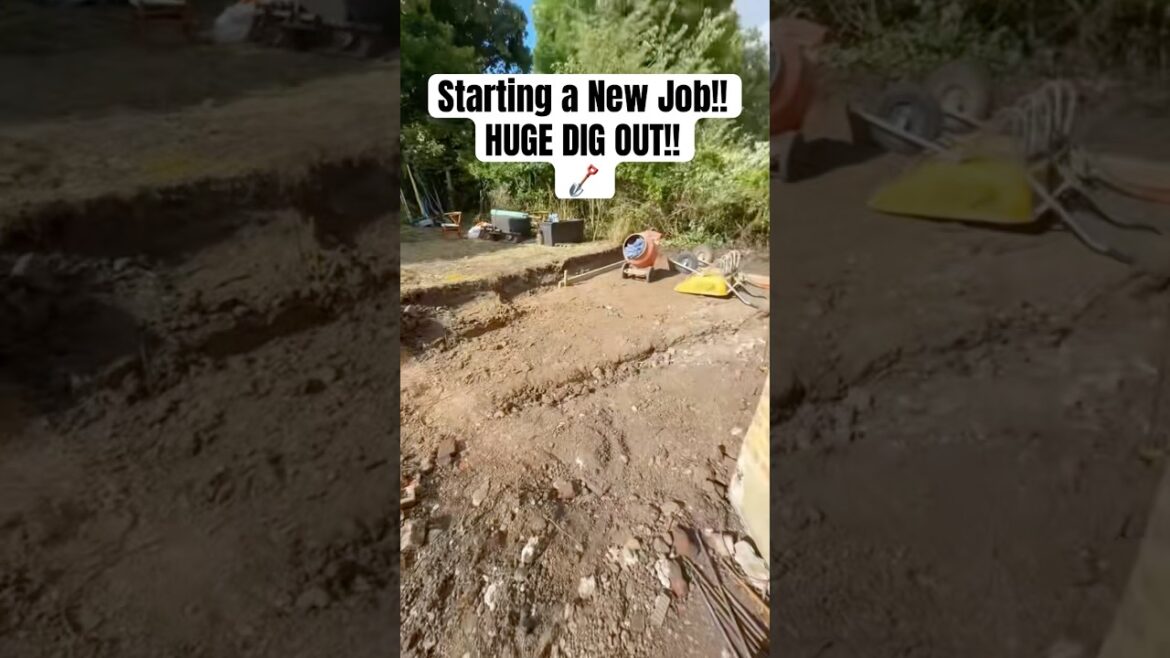 Starting a New Job!! HUGE DIG OUT!! #garden #landscaping #digging #gardening #diy #gardendesign