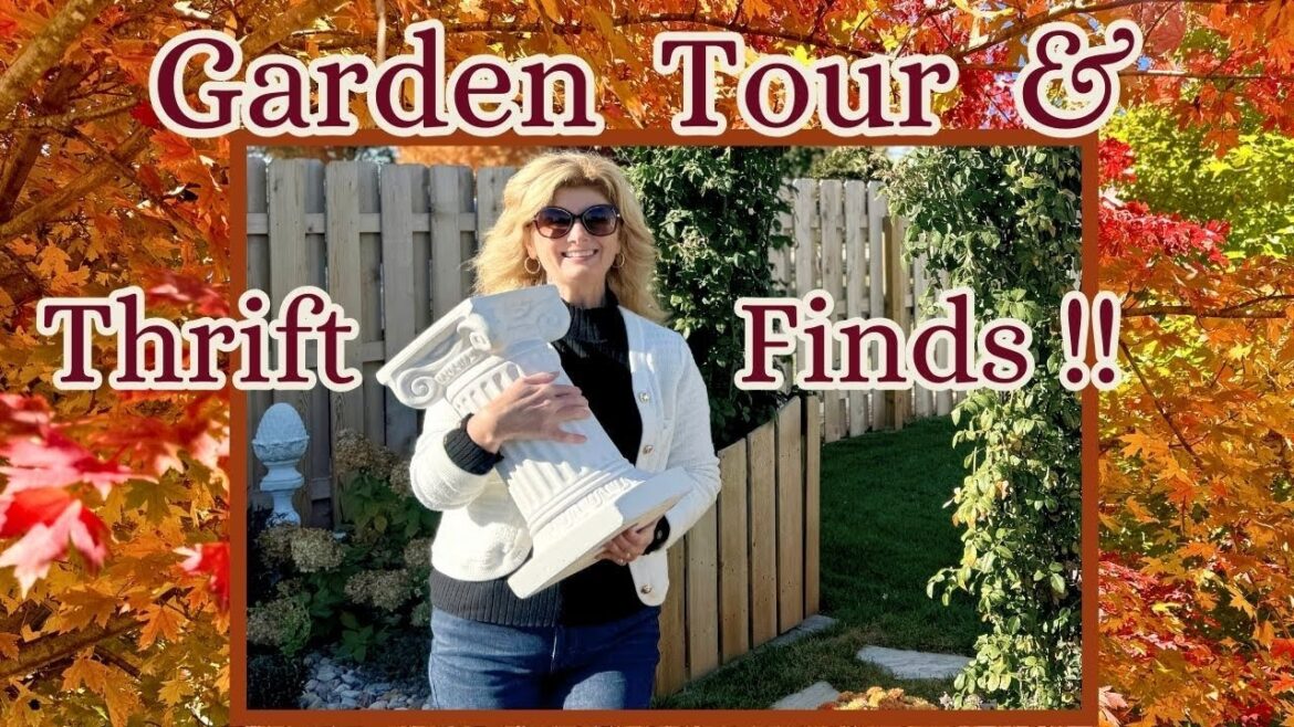 Thrifted Garden Decor and FALL Garden Tour!