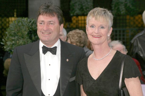 Alan Titchmarsh and wife during 2004 British Book Awards at Grosvenor House Hotel London in London, Great Britain. (Photo by Ferdaus Shamim/WireImage)
