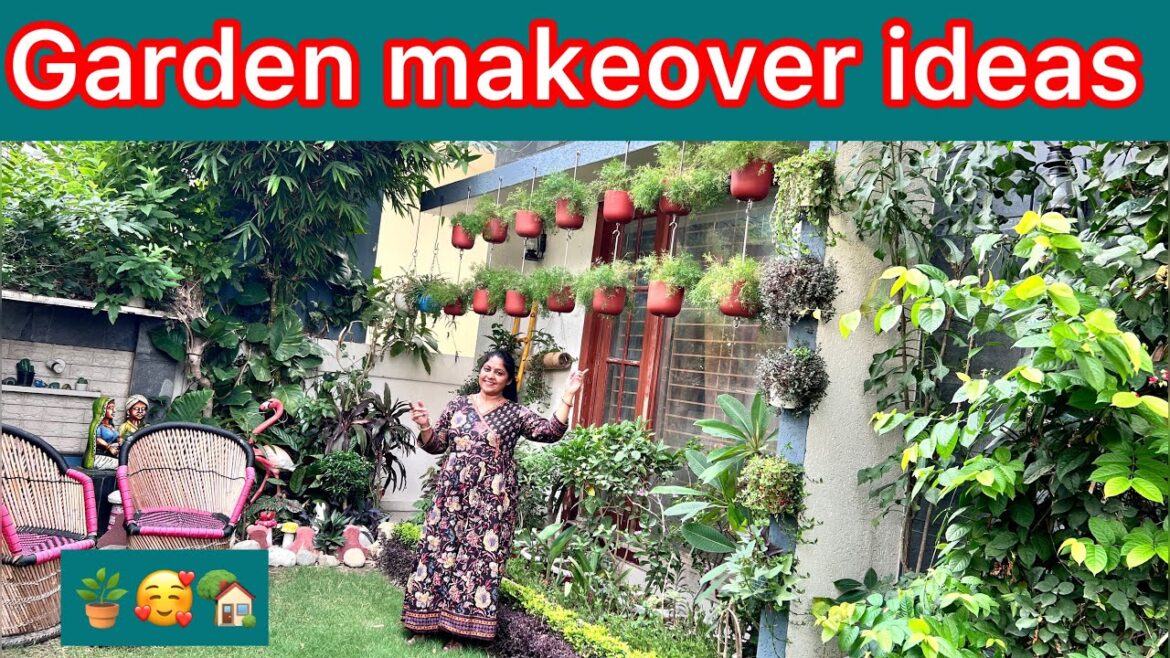 Small garden makeover ||  vertical gardening //balcony hanging plant  decoration  ideas // 🌺🪴