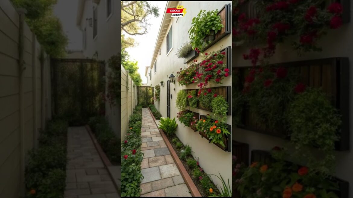 Beautiful! Side Yard Landscaping Design Ideas  #fyp #sideyard #landscaping #ytshorts  #garden