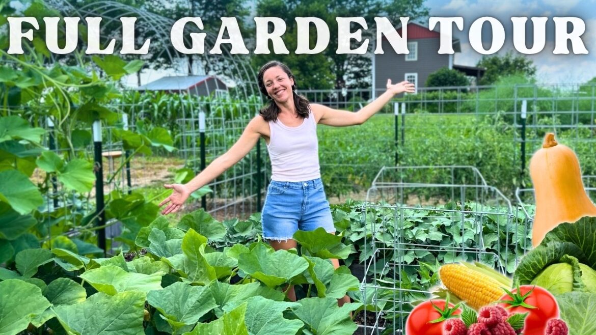 FULL TOUR of an ABUNDANT Homestead Garden (+best tips for growing!)