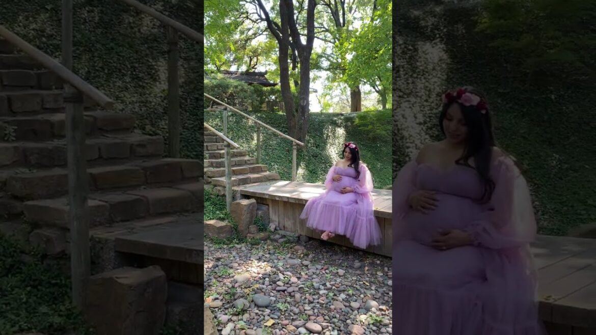 Beautiful Maternity Photoshoot Behind the Scenes Japanese Gardens Texas  #maternity #photography