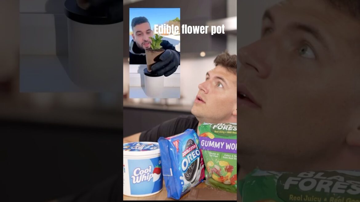 Edible flower pot #shortsfeed #shorts #viralvideo #oreo #edibleflowers #trending