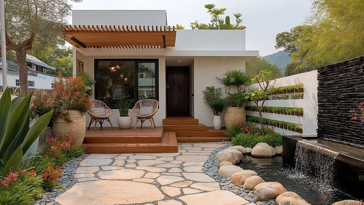 Front Yard Landscape Design and Creative Small Garden Ideas for Tiny House