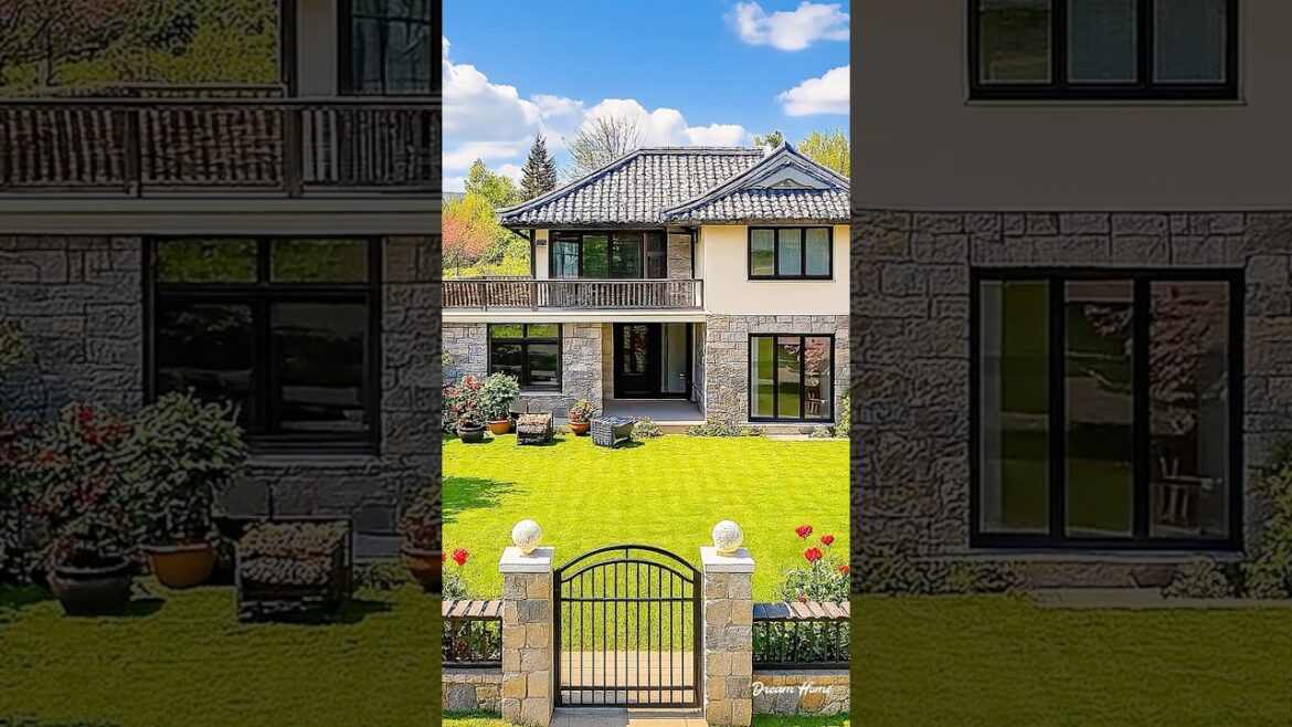 Stylish Home With Garden Landscape #garden #gardendelight #nature #eleganthomes #gardendesign #home