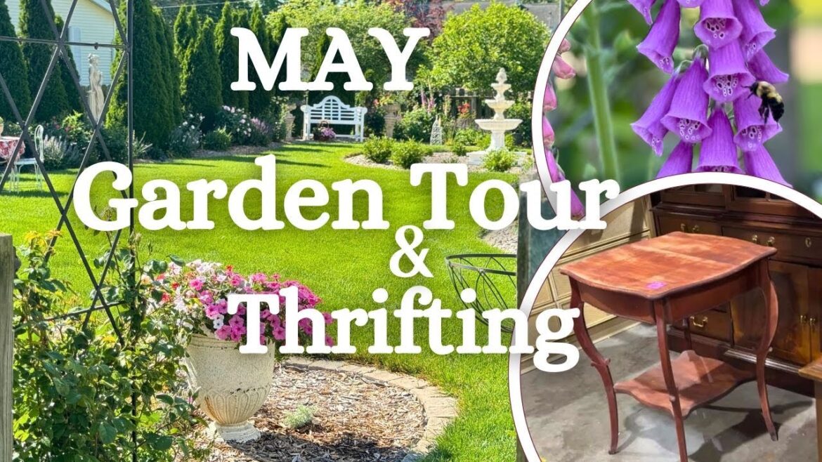 SPRING Garden Tour //THRIFT with Me for the Garden and Coffee too!