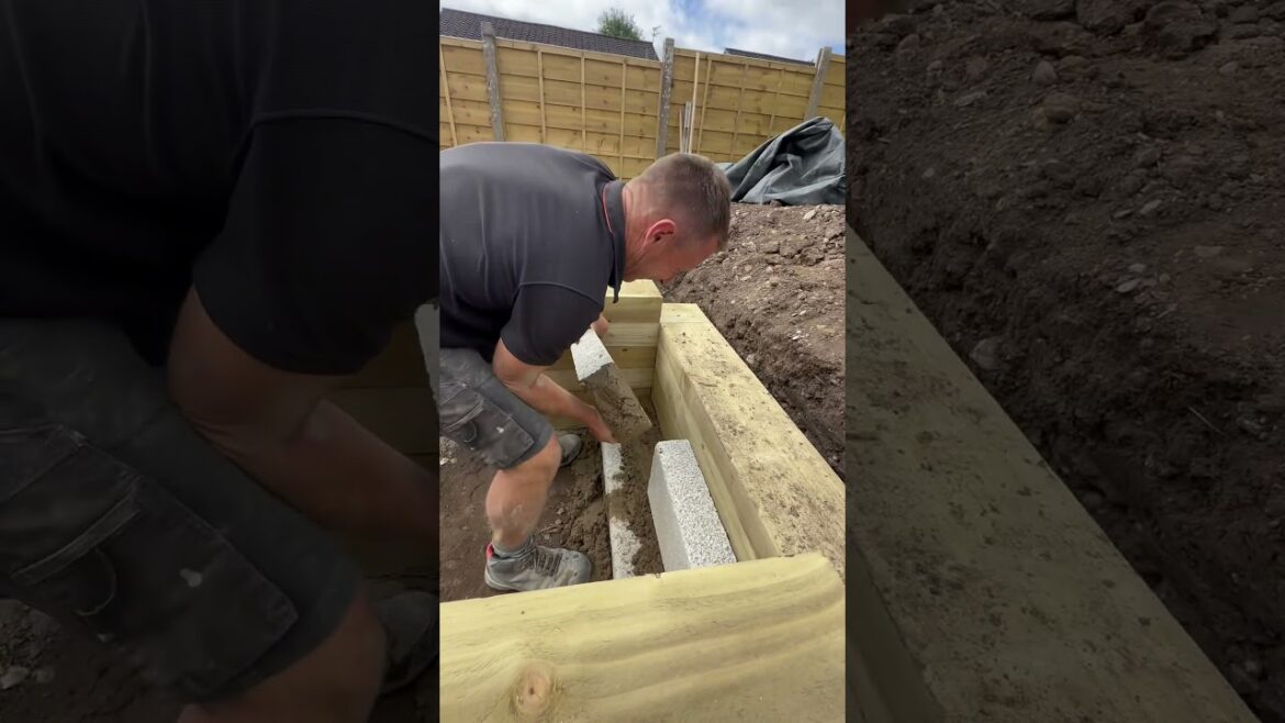 How long will this sleeper wall last? #landscaper #garden #gardendesign #gardenmakeover #patio #diy