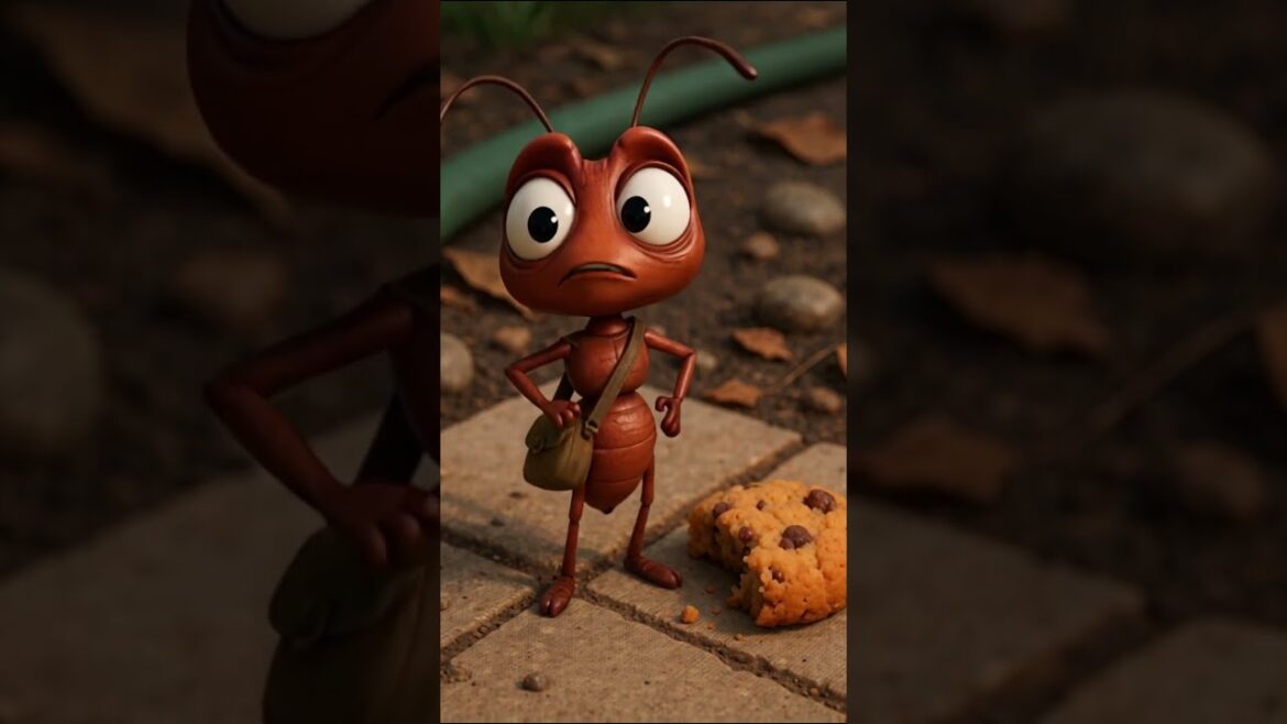 Gary the Ant vs. the Cookie: Guess Who Won? 🍪😅 #shorts #buglife #ant #insects #bugs #funny