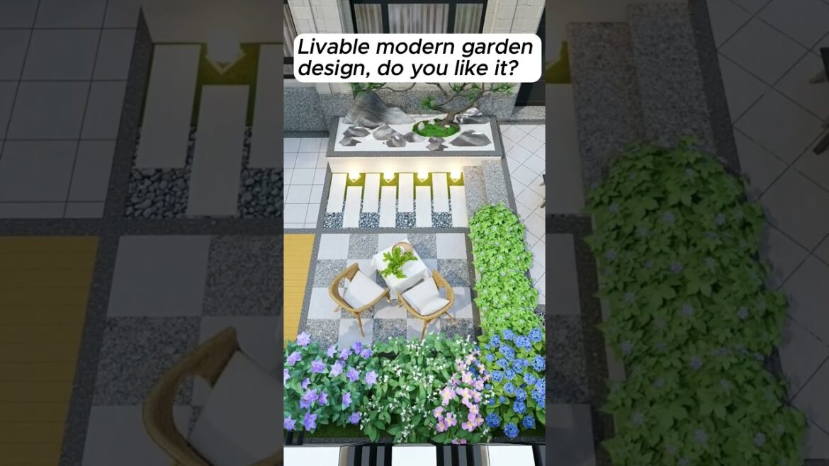 Livable modern garden design, do you like it? #courtyardgarden #gardendesign #courtyarddesign