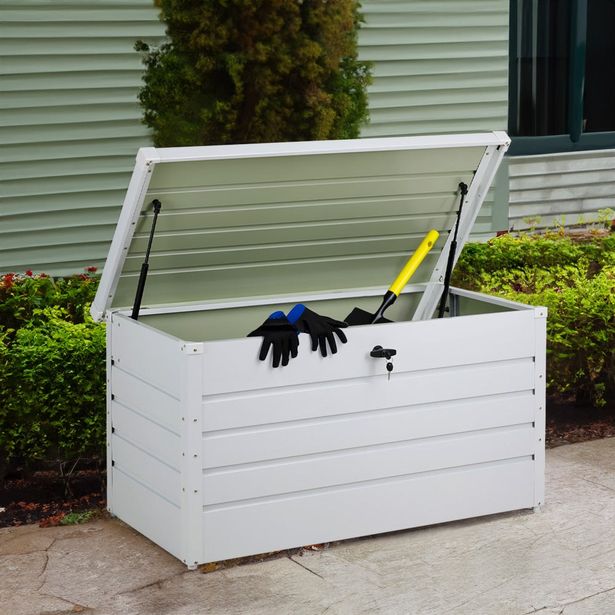 Living and Home Lockable Steel Storage Box