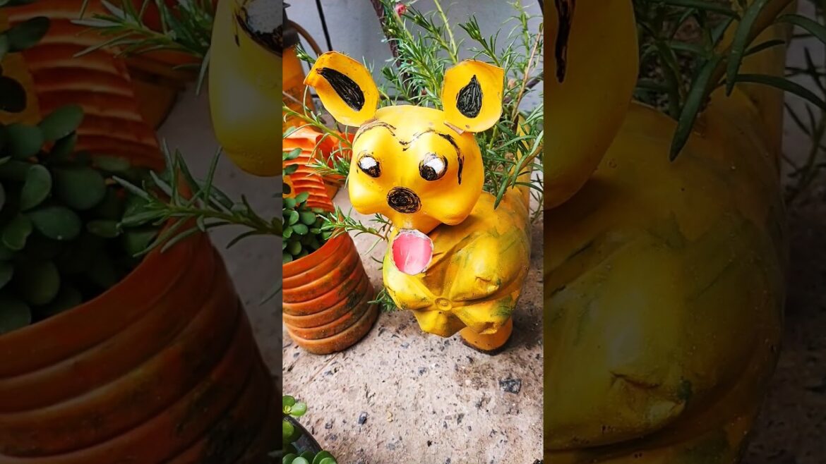 diy cute dogi 🐕planter#diy#garden design#garden#gardening #yt shorts 👍🏻🌱