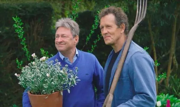 Alan Titchmarsh and Monty Don gardening