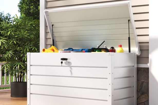 Living and Home Lockable Steel Storage Box