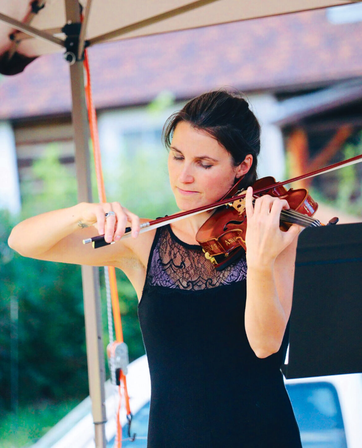 A night of performances in the Garden A touch of classBrune Macary entranced the crowd with her masterful playing of the violin.