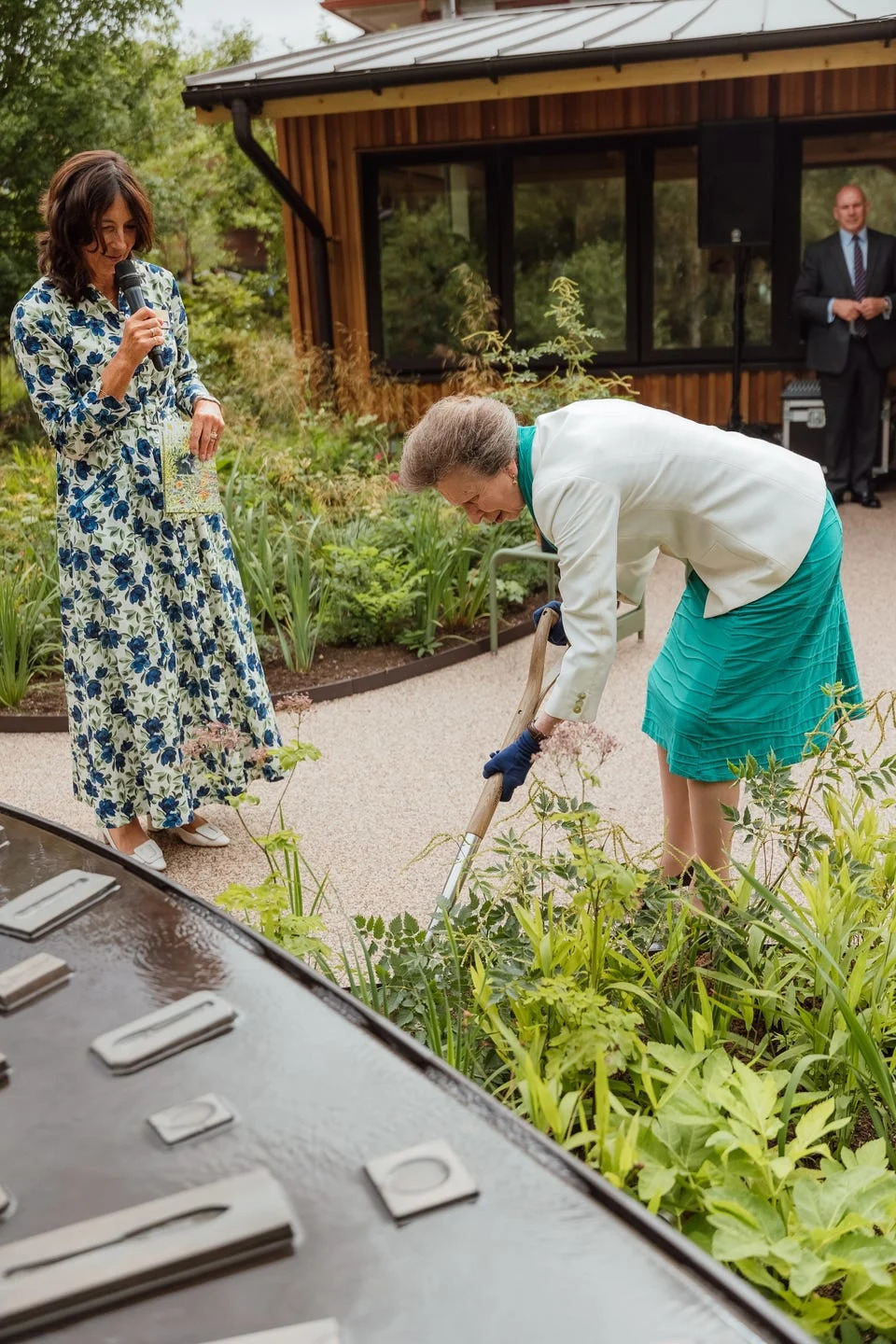 princess anne opens garden for people with spinal injuries in sheffield