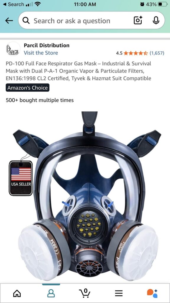 Grass allergies while mowing and a full face respirator Grass allergies while mowing and a full face respirator