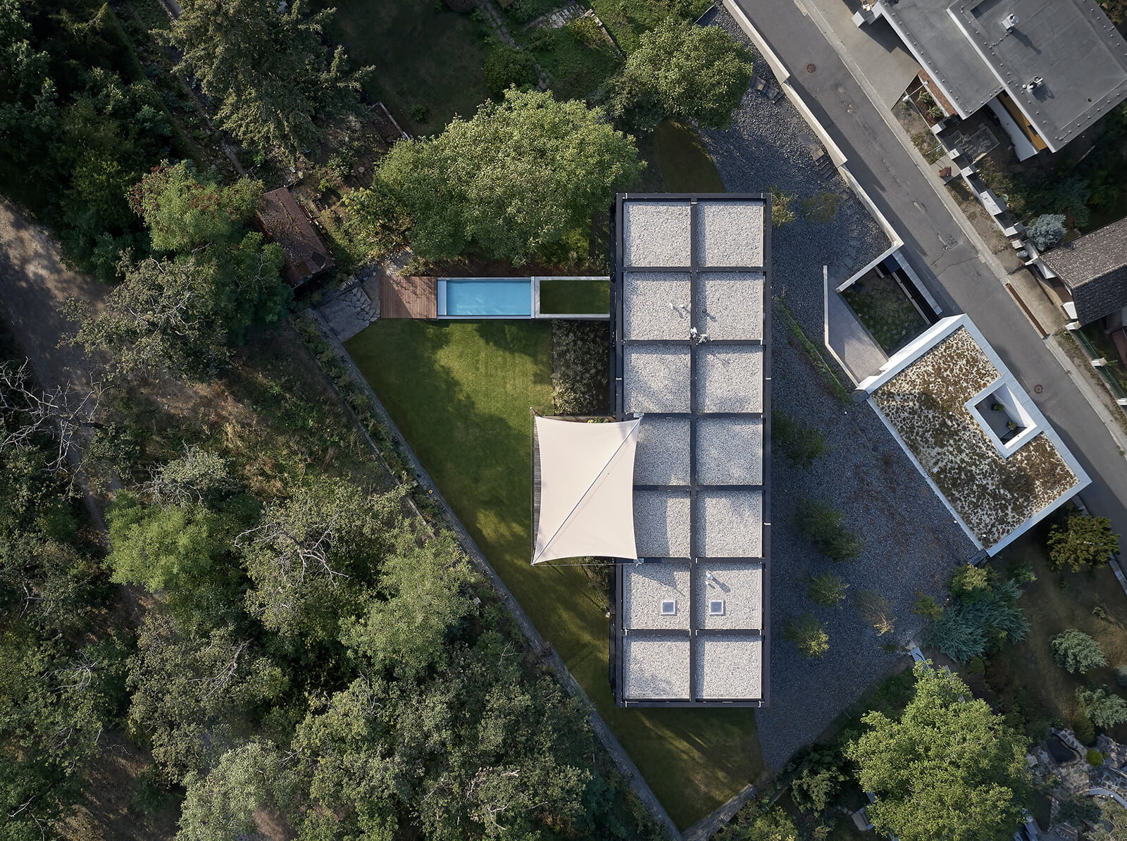 Top view of Villa Sidonius | Villa Sidonius | Stempel & Tesar architekti | STIRworld