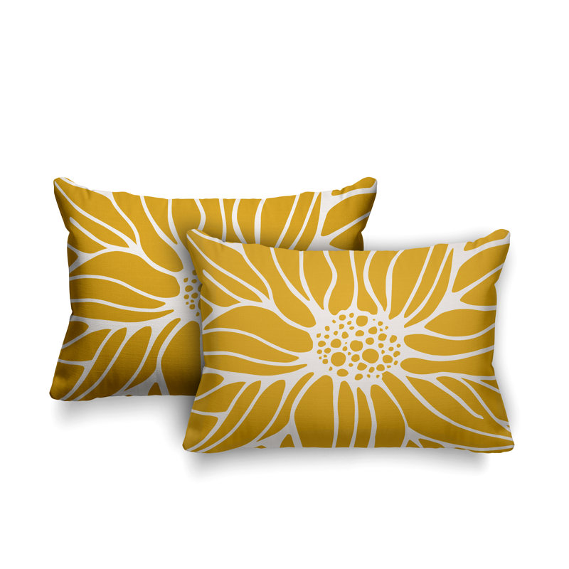 Ulli Home Polyester/polyester Blend Lumbar Rectangular Indoor/outdoor Pillow Cover & Insert | Wayfair