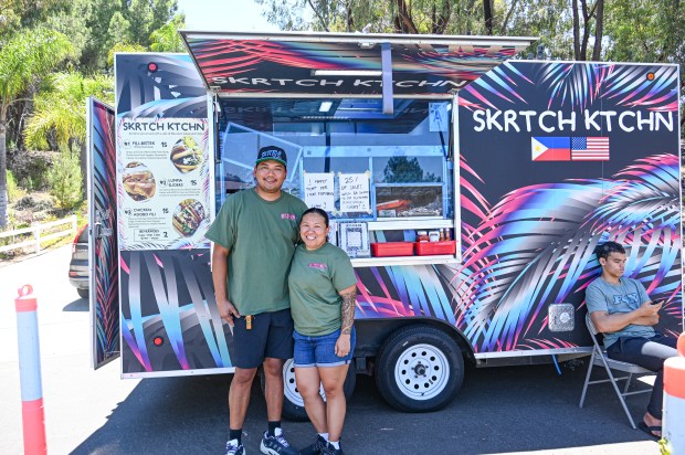 Justin and Josie Ancheta with their “Skrtch Ktchn” Filipino-inspired food...