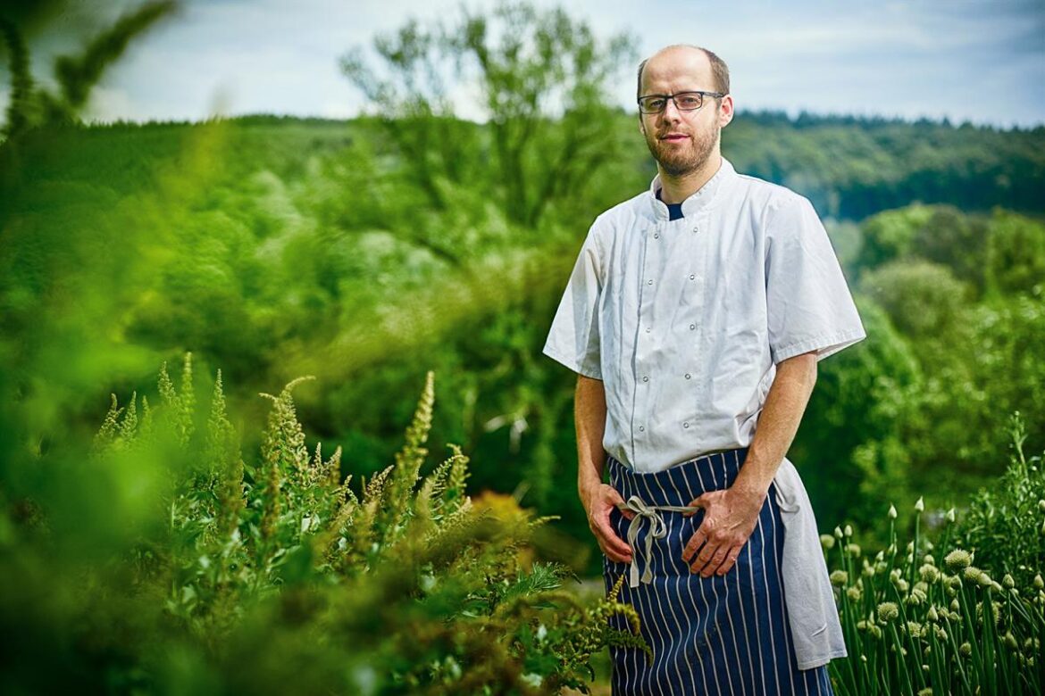 Chef patron Andy Link at the Riverside in Aymestrey