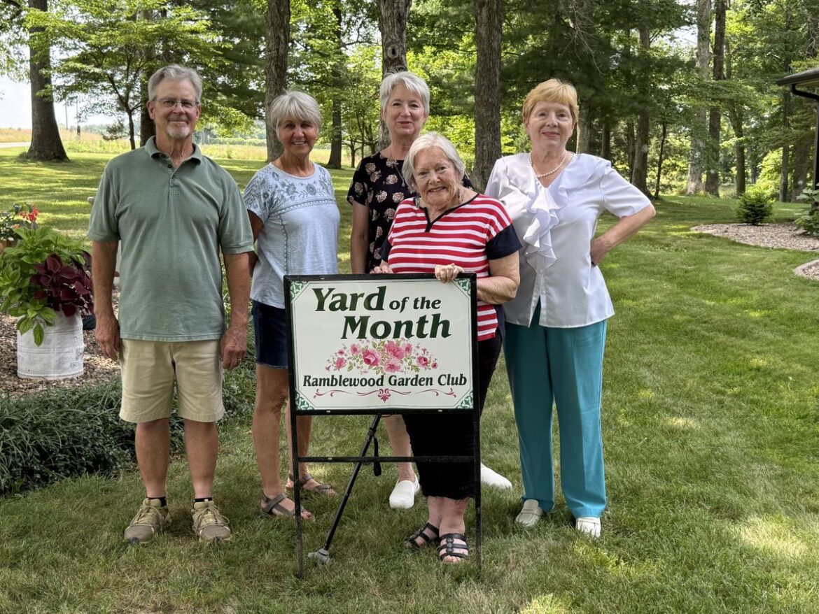 Ramblewood Garden Club awards July Yard of the Month