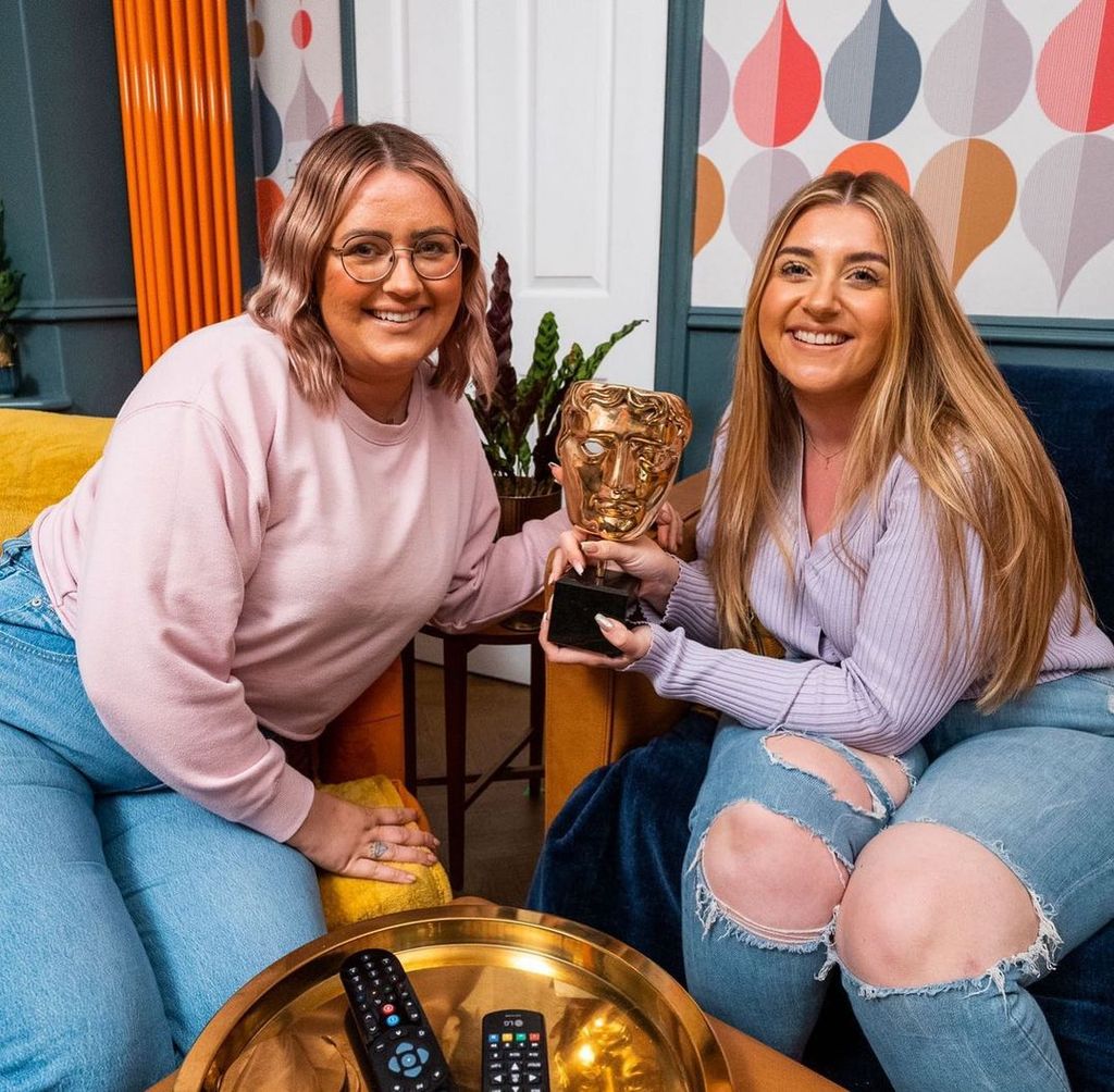 Ellie and Izzi Warner with their BAFTA