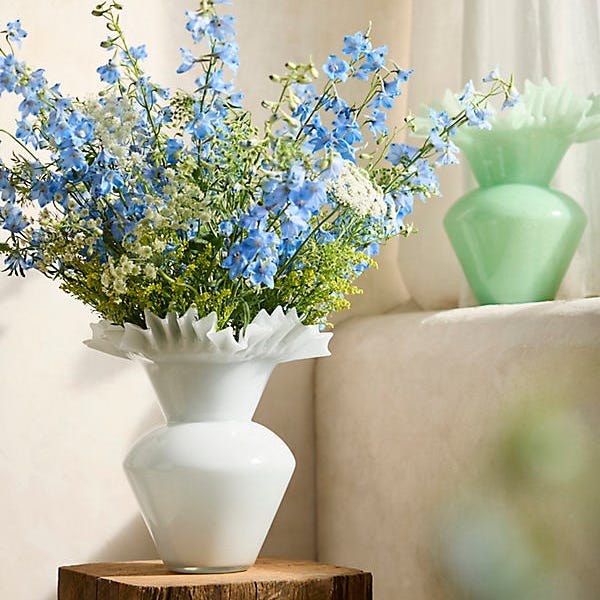Ruffled Glass Vase