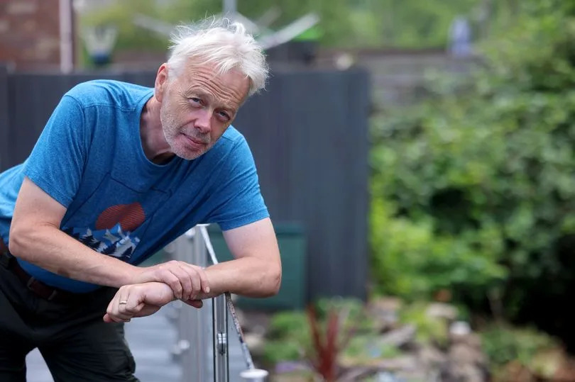 Jim is pictured here in his garden