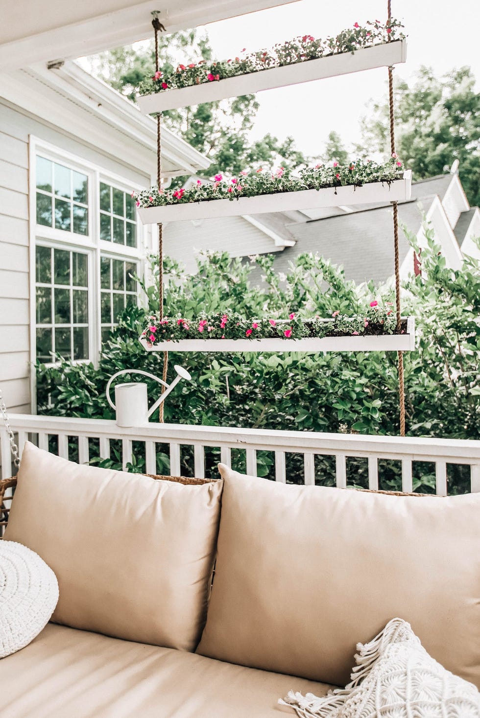 diy hanging gutter planters