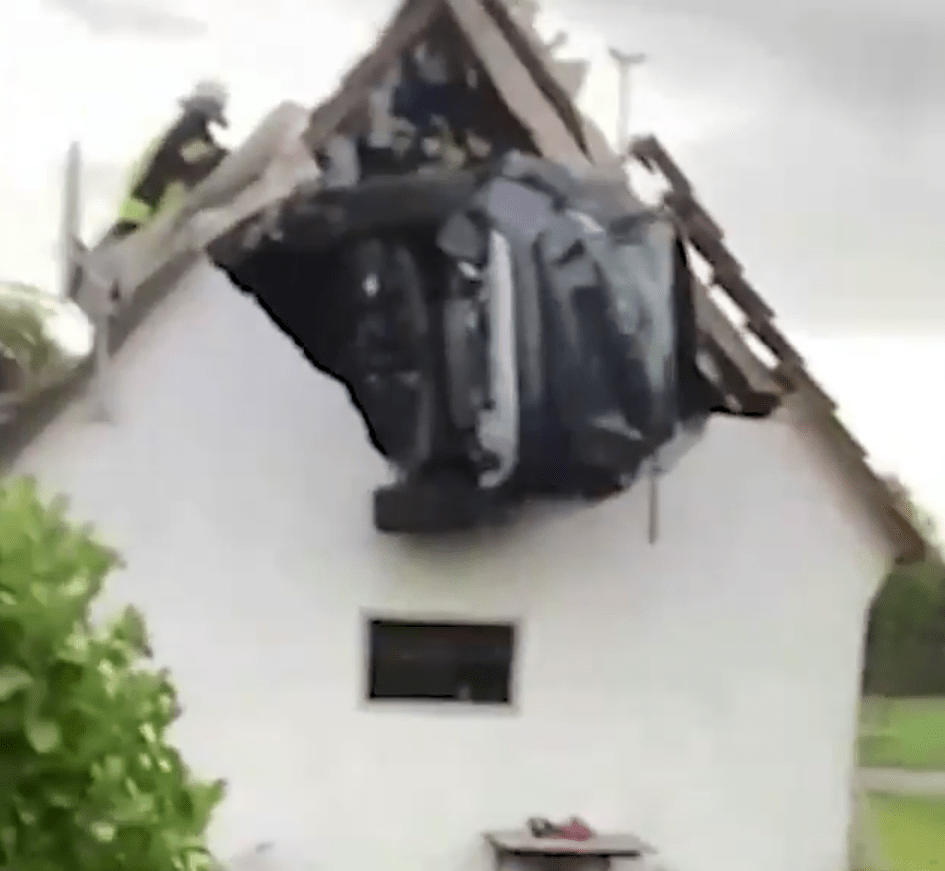 Car crashed into house.