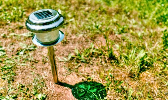 Picture of solar powdered lights in daylight 
