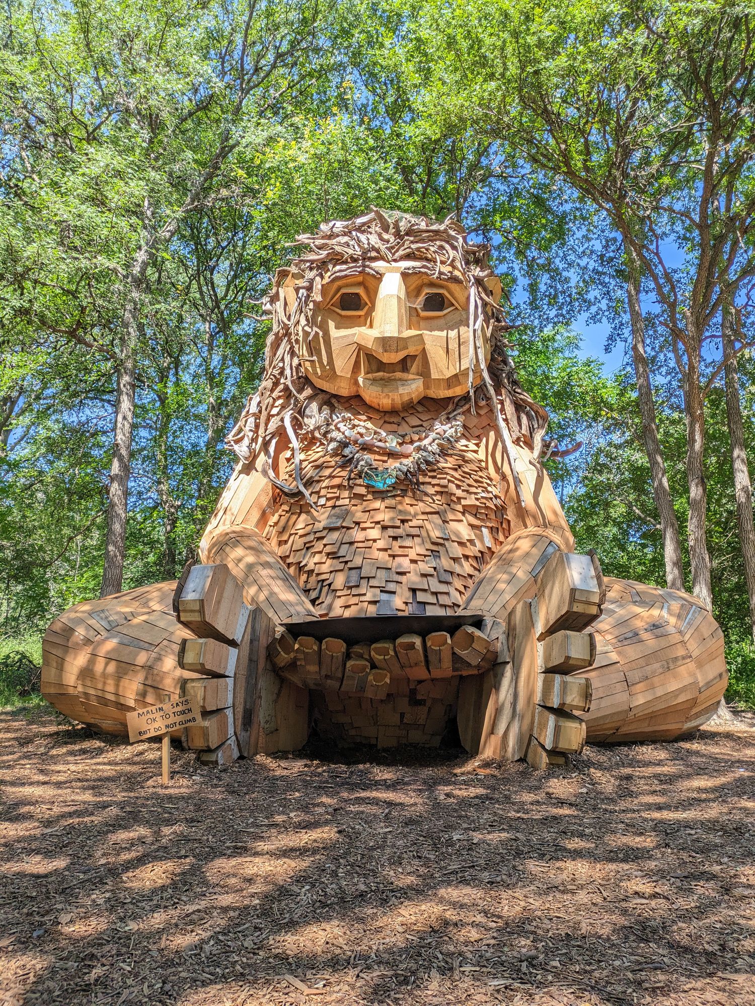 Malin, the Pease Park Troll by Thomas Dambo