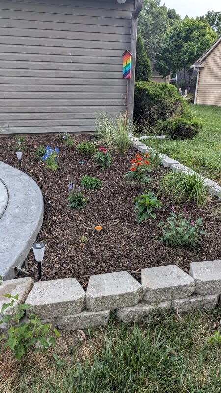 The new yard is lower-maintenance as well.