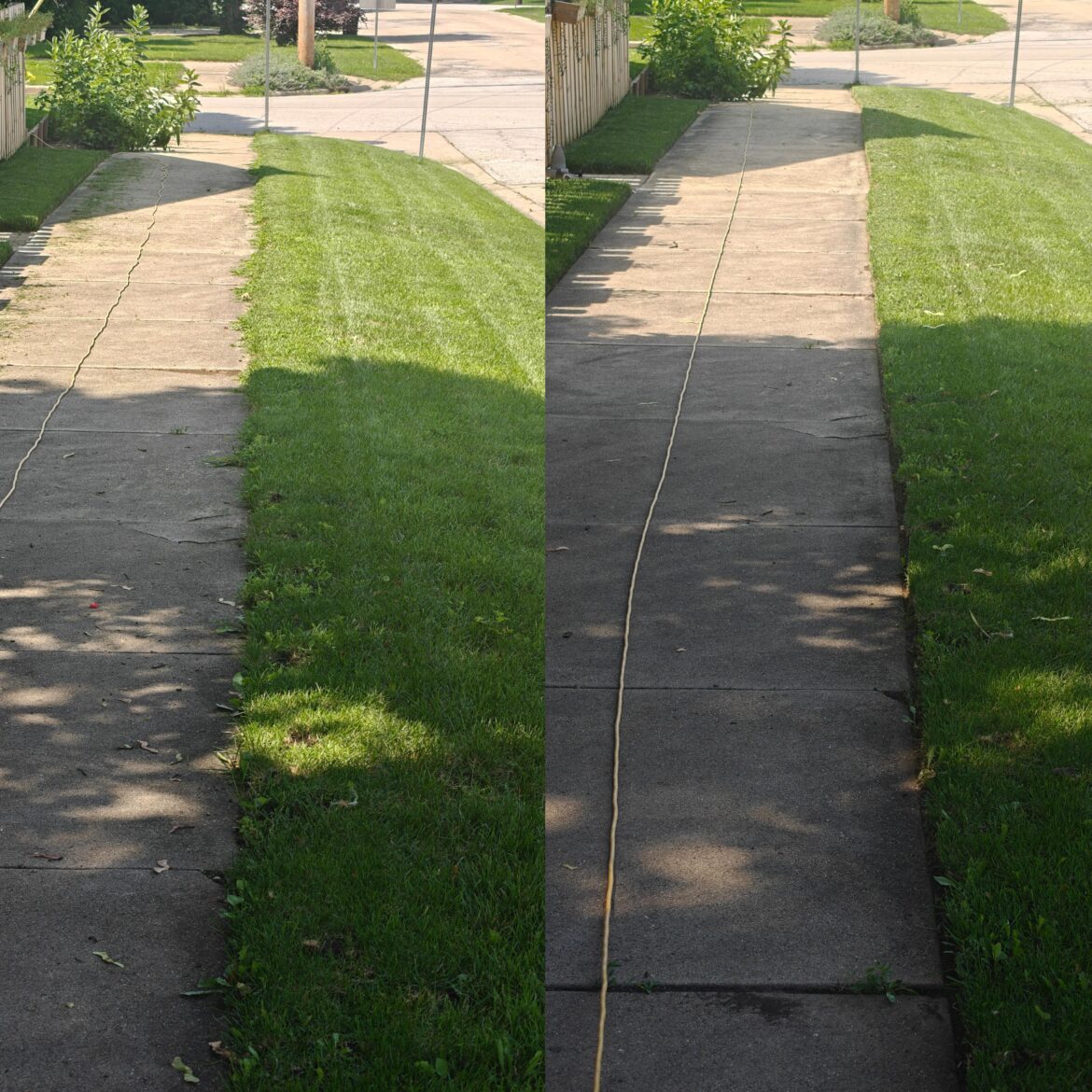 Far from perfect, but much better: quick trimmer edge before and after