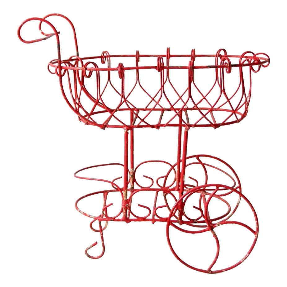 Vintage Outdoor Wire Planter