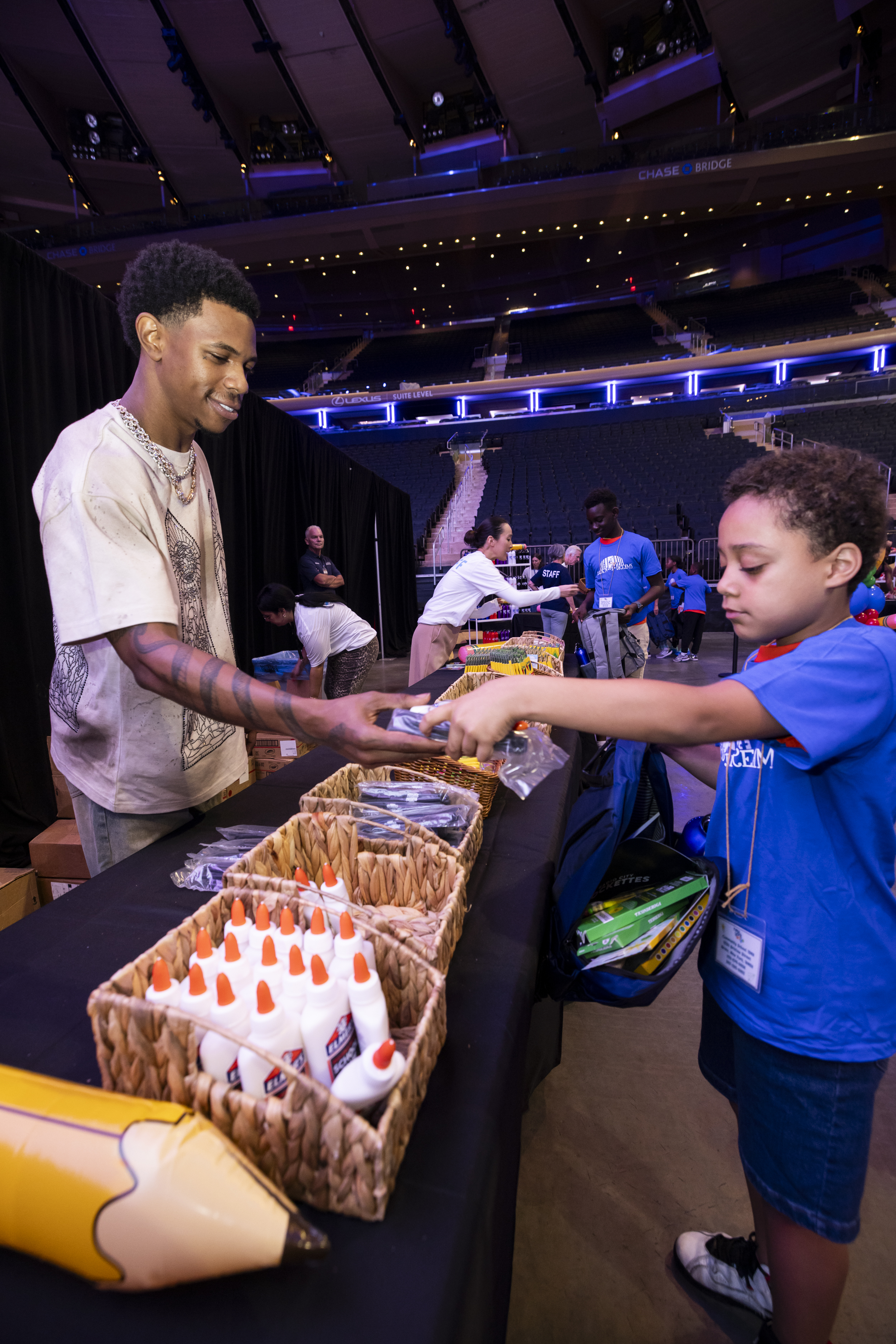 The Garden of Dream Foundation hosts a Back to School event at Madison Square Garden in New York City.