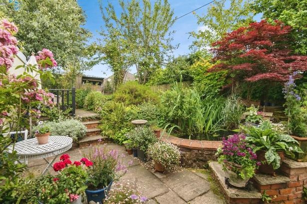 Charming, split-level garden