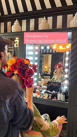 Amanda shared a behind the scenes look at getting her headpiece fitted