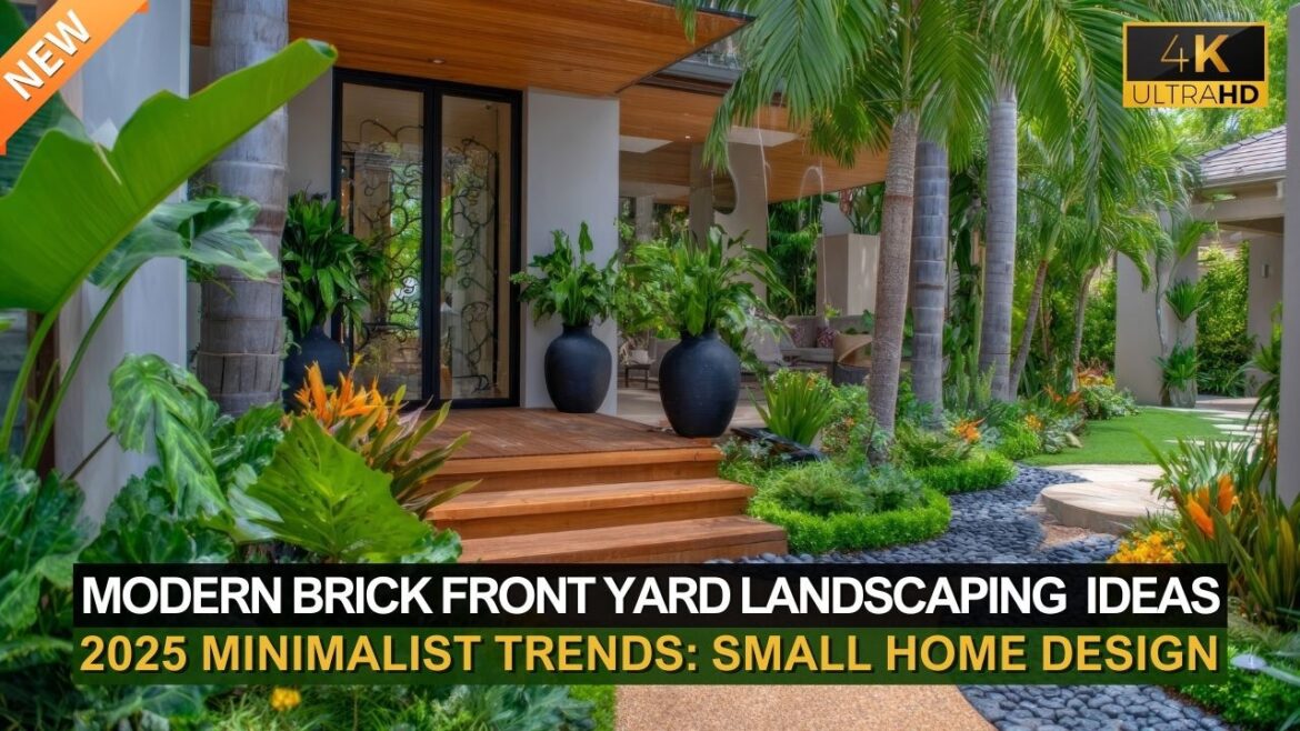 2025 Minimalist Trends: Modern Brick Front Yard Landscaping & Elegant Small Home Design Ideas