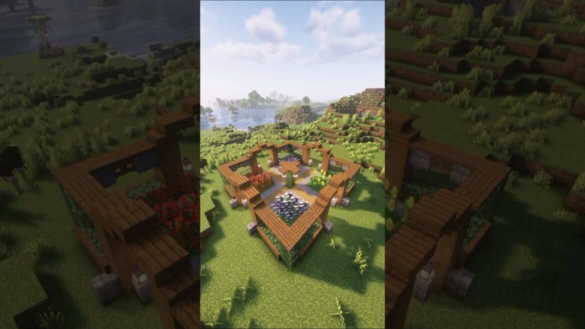 Minecraft Garden Design #minecraft #minecraftshorts #minecraftbuilding #minecrafttutorial
